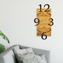 Wallity Reloj de pared decorativo de madera Nogal y negro